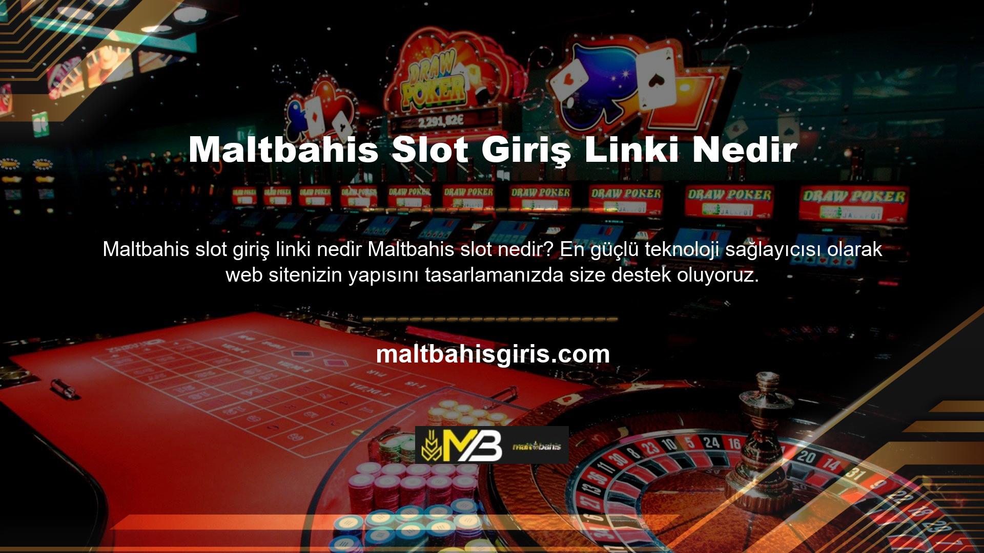 Maltbahis slot giriş bağlantılarına sahip web siteleri için ilginç seçeneklerden biri de Maltbahis slot formatının ana adıdır